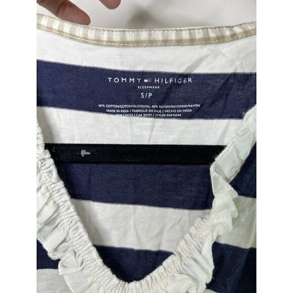 Tommy Hilfiger Sleepwear Dress Womens Blue White Stripe Sleeveless Size Small - Picture 14 of 14